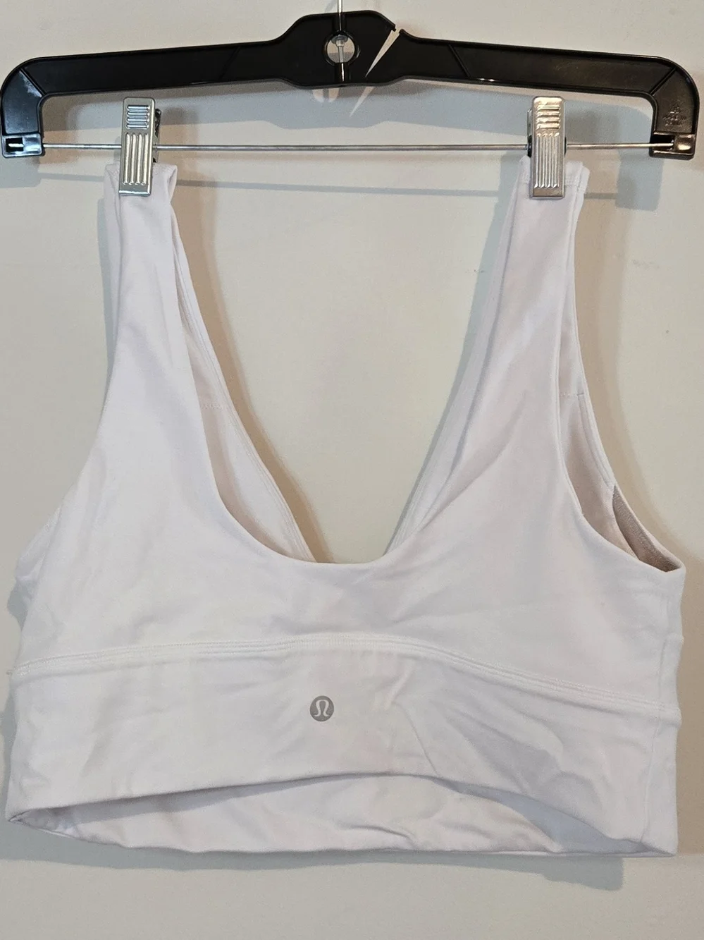 lululemon athletica White V-Neck Light Support Bralette